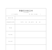 명절조사보고서 명절조사보고서